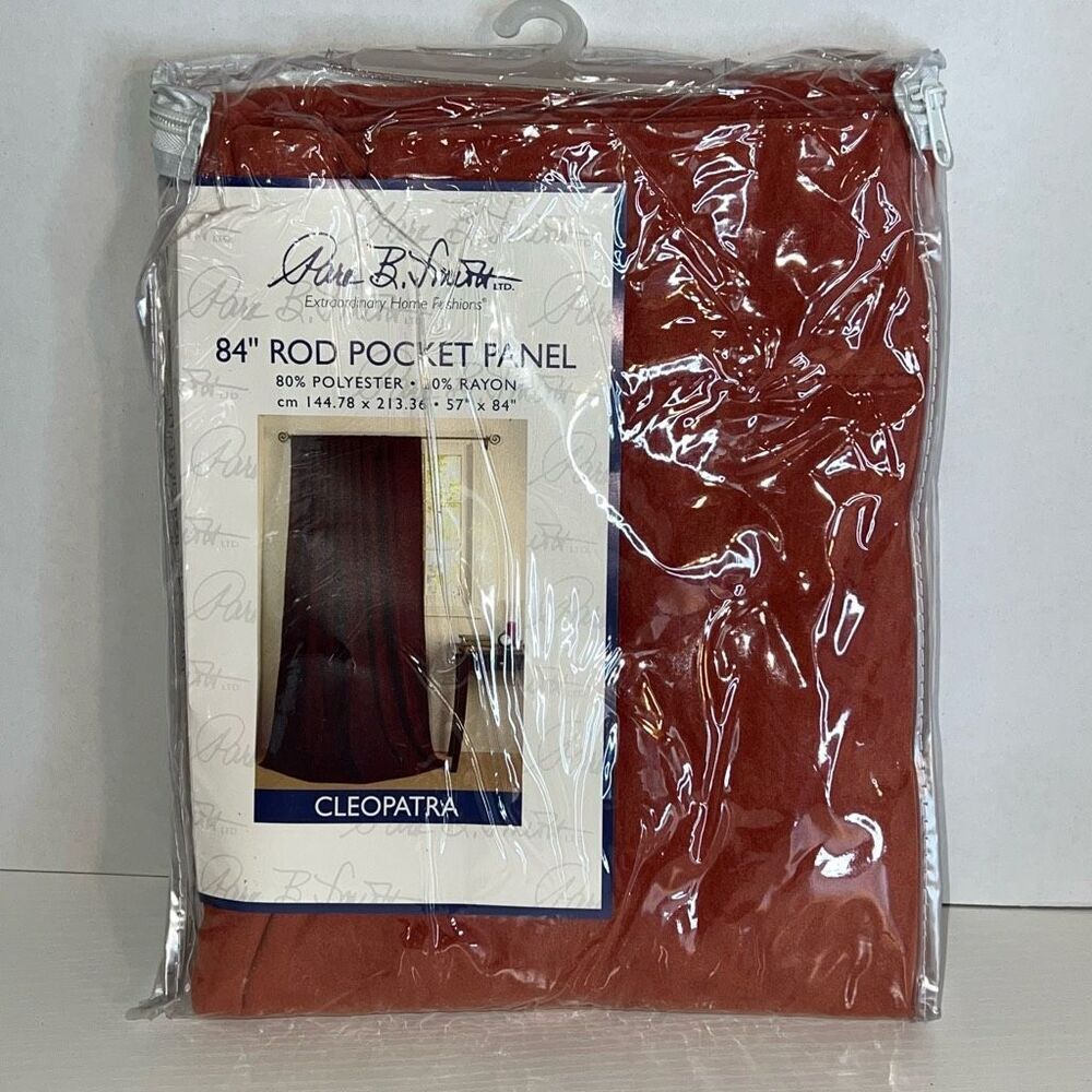 Park B Smith Cleopatra Rod Pocket Curtain Panel Copper 57”X 84” NEW Window Cover